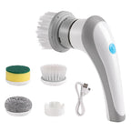 Handheld Scrubber Brush Multifunctional Electric Brush Cleaner 360 Degree Rotation 3 Replaceable Brush Heads Kichen Accessories