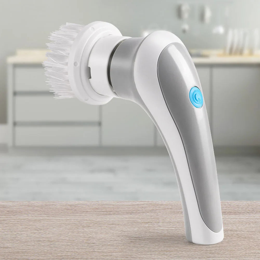 Handheld Scrubber Brush Multifunctional Electric Brush Cleaner 360 Degree Rotation 3 Replaceable Brush Heads Kichen Accessories