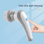 Handheld Scrubber Brush Multifunctional Electric Brush Cleaner 360 Degree Rotation 3 Replaceable Brush Heads Kichen Accessories