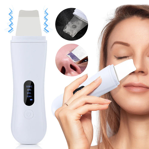4-in-1 Ultrasonic Facial Cleansing Spatula – Blackhead Remover and Lifting Tool